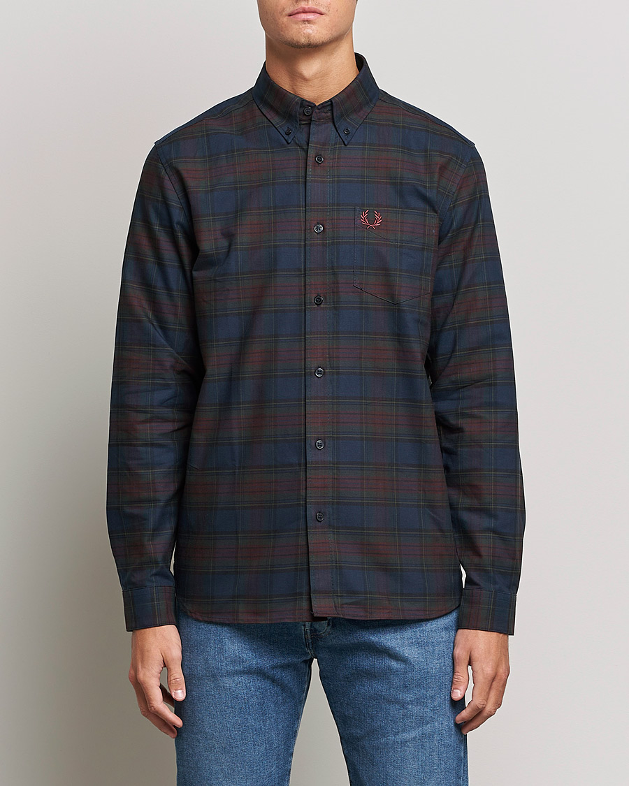 Men | Shirts | Fred Perry | Tartan Shirt Navy
