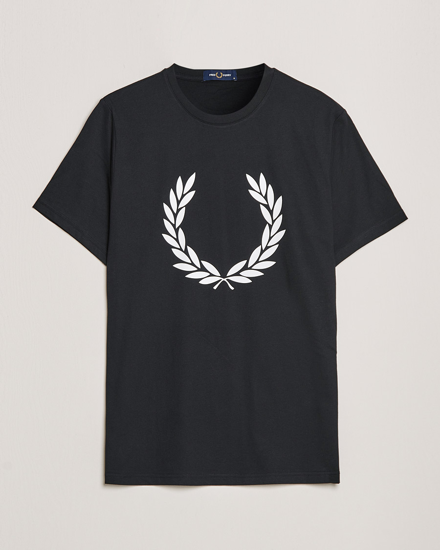 Men | T-Shirts | Fred Perry | Laurel Wreath T-Shirt Black