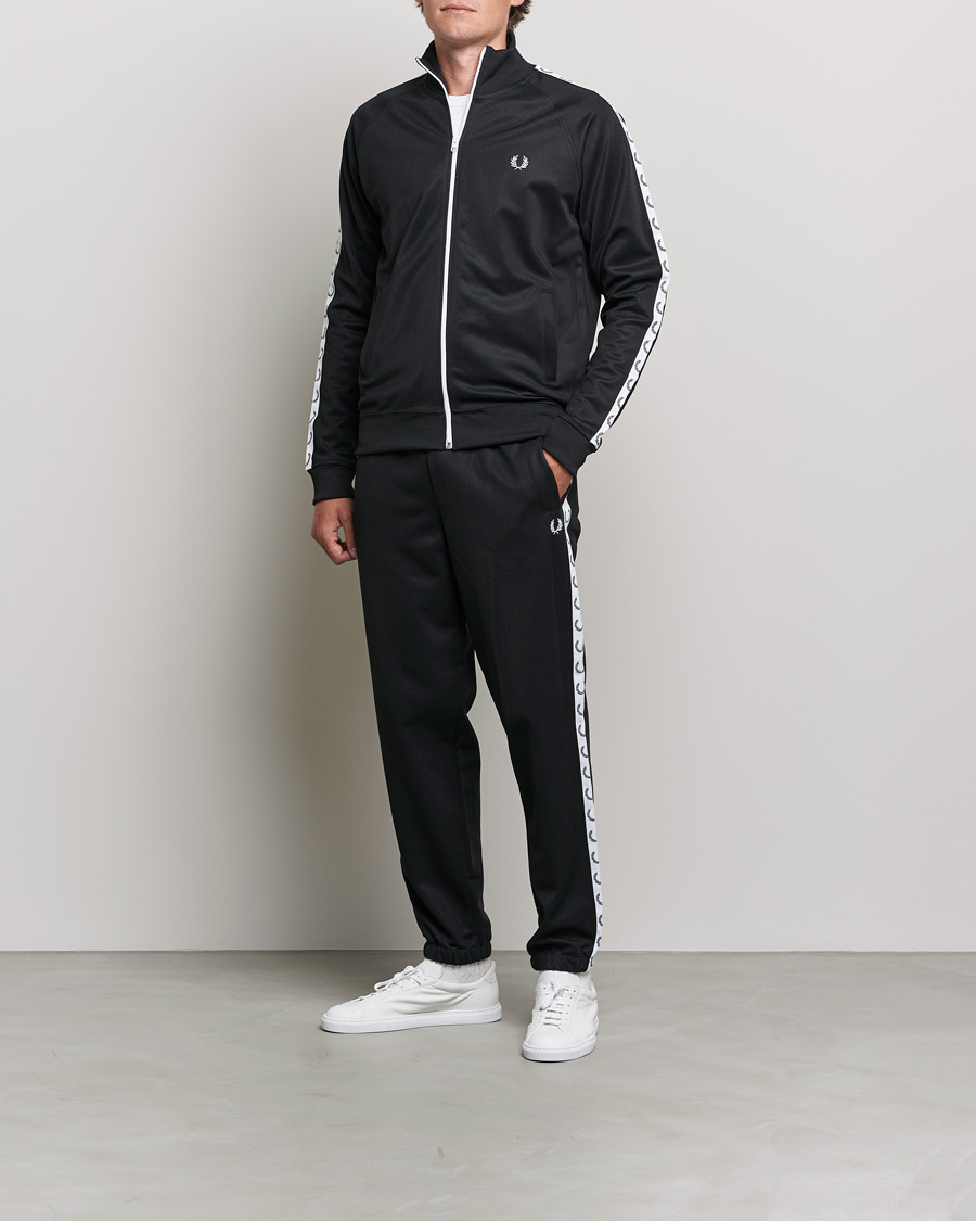 Men | Best of British | Fred Perry | Taped Track Jacket Black