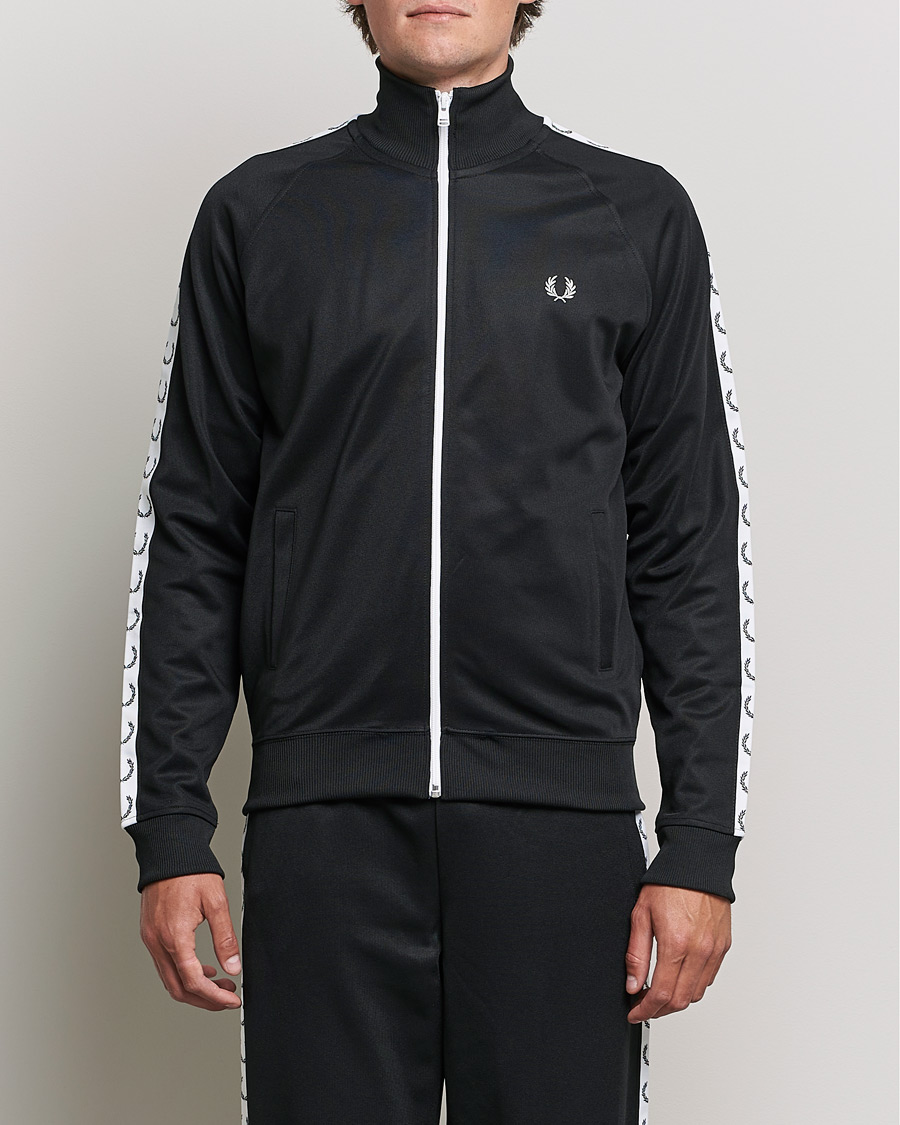 Men | Full-zip | Fred Perry | Taped Track Jacket Black