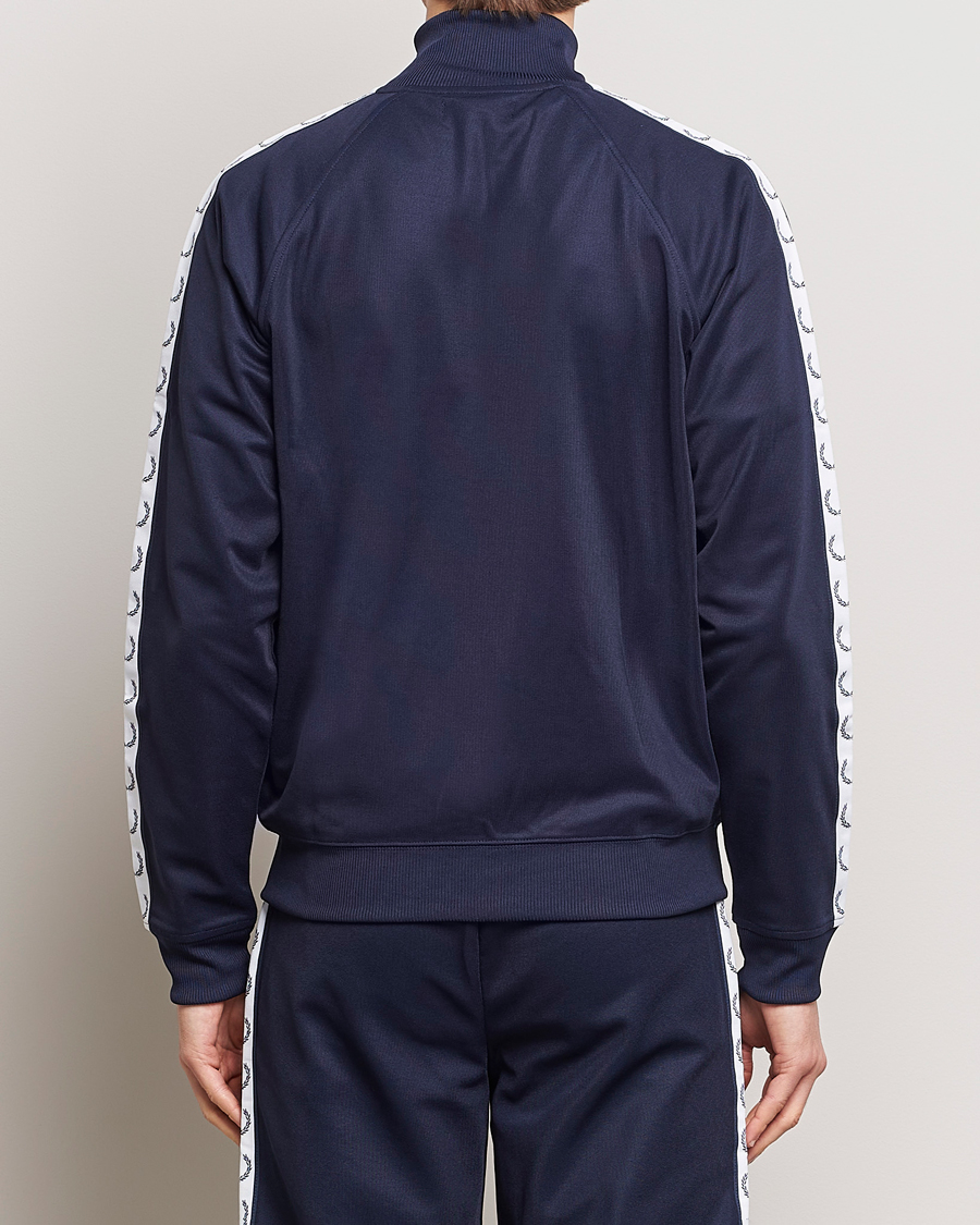 Men | Sweaters & Knitwear | Fred Perry | Taped Track Jacket Carbon blue