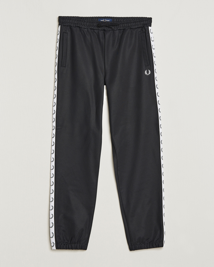 Men | Sweatpants | Fred Perry | Taped Track Pants Black