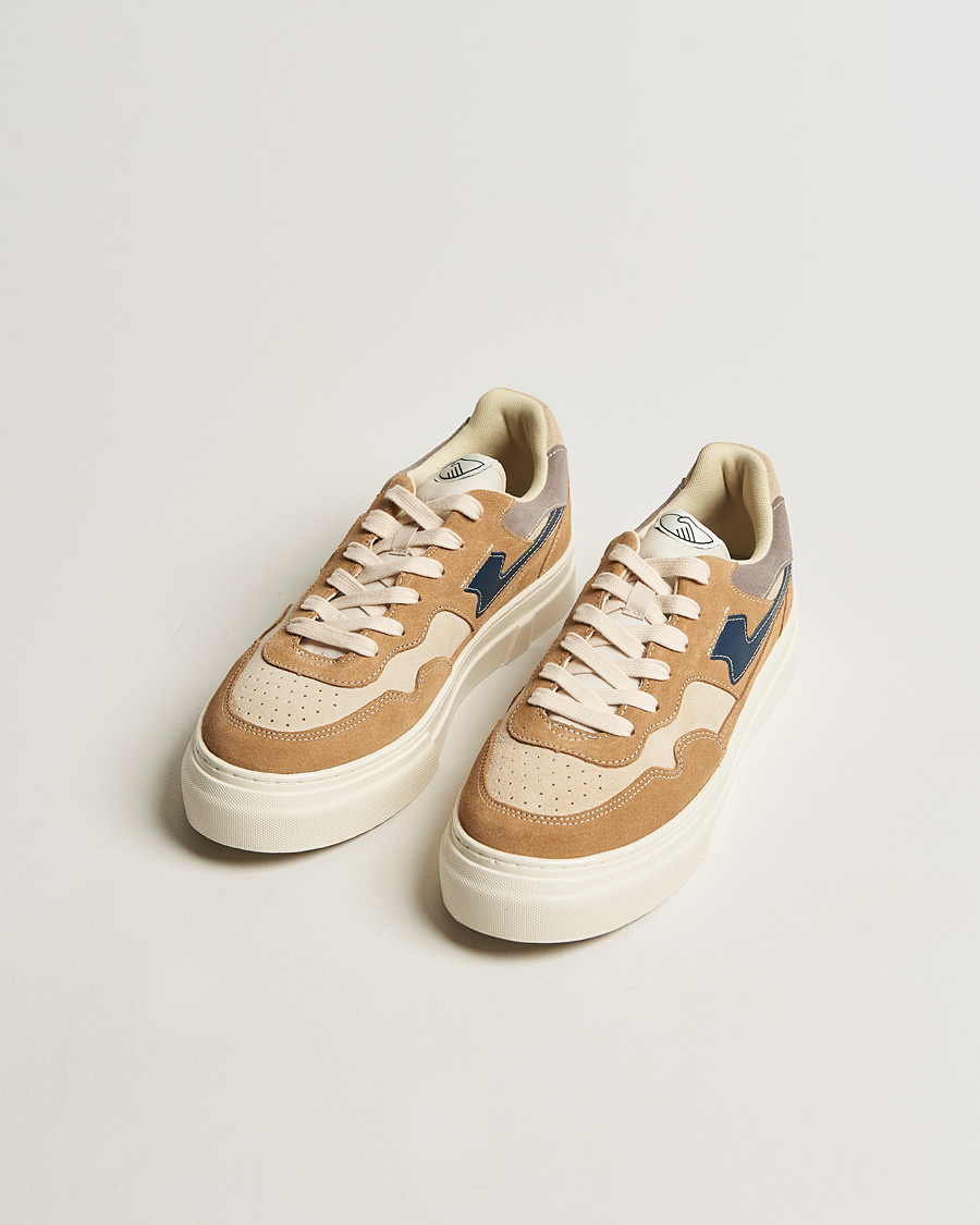 Men | Stepney Workers Club Pearl S-Strike Suede Sneaker Earth/Navy | Stepney Workers Club | Pearl S-Strike Suede Sneaker Earth/Navy