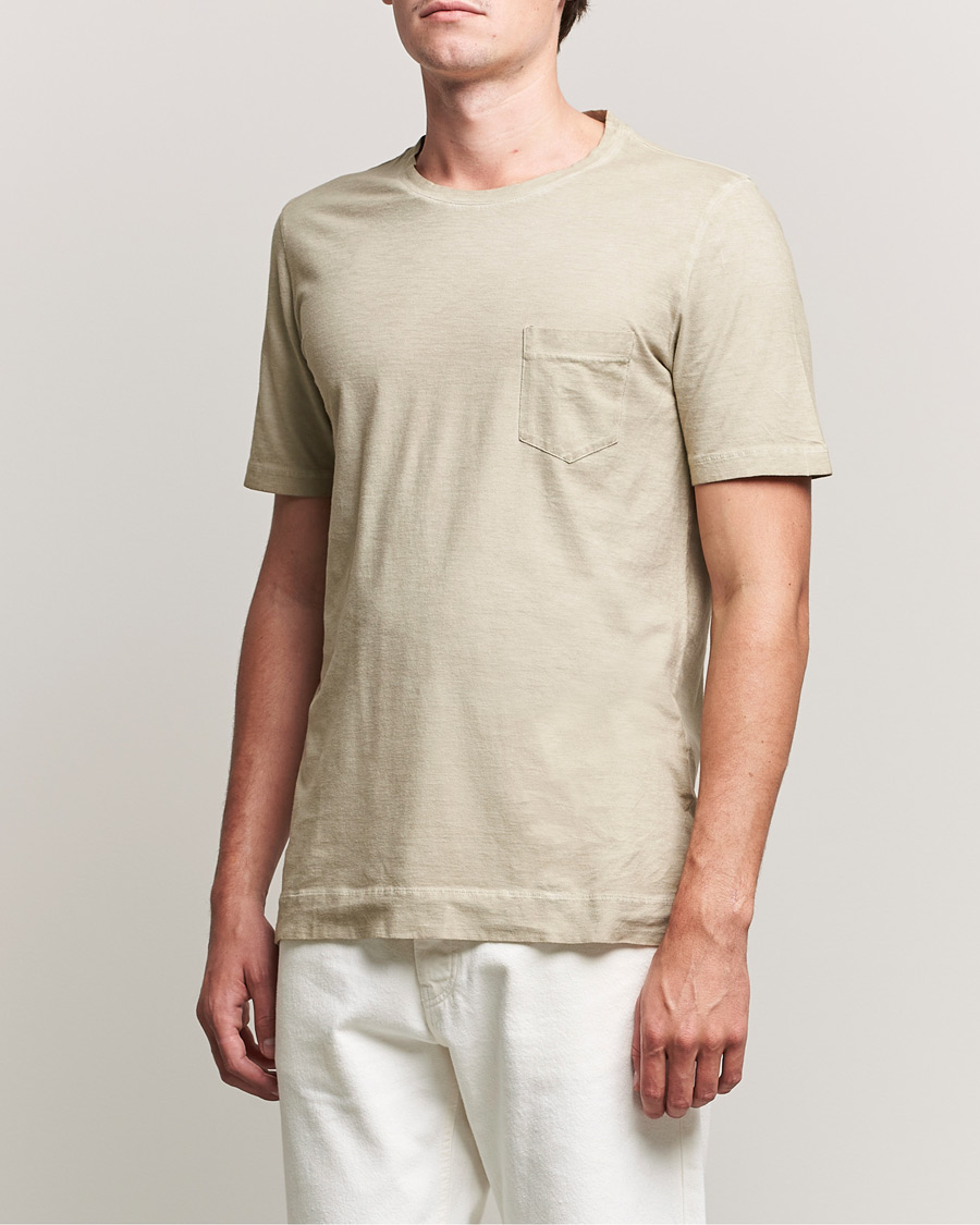 Men | T-Shirts | Massimo Alba | Panarea Watercolor T-Shirt Chalk