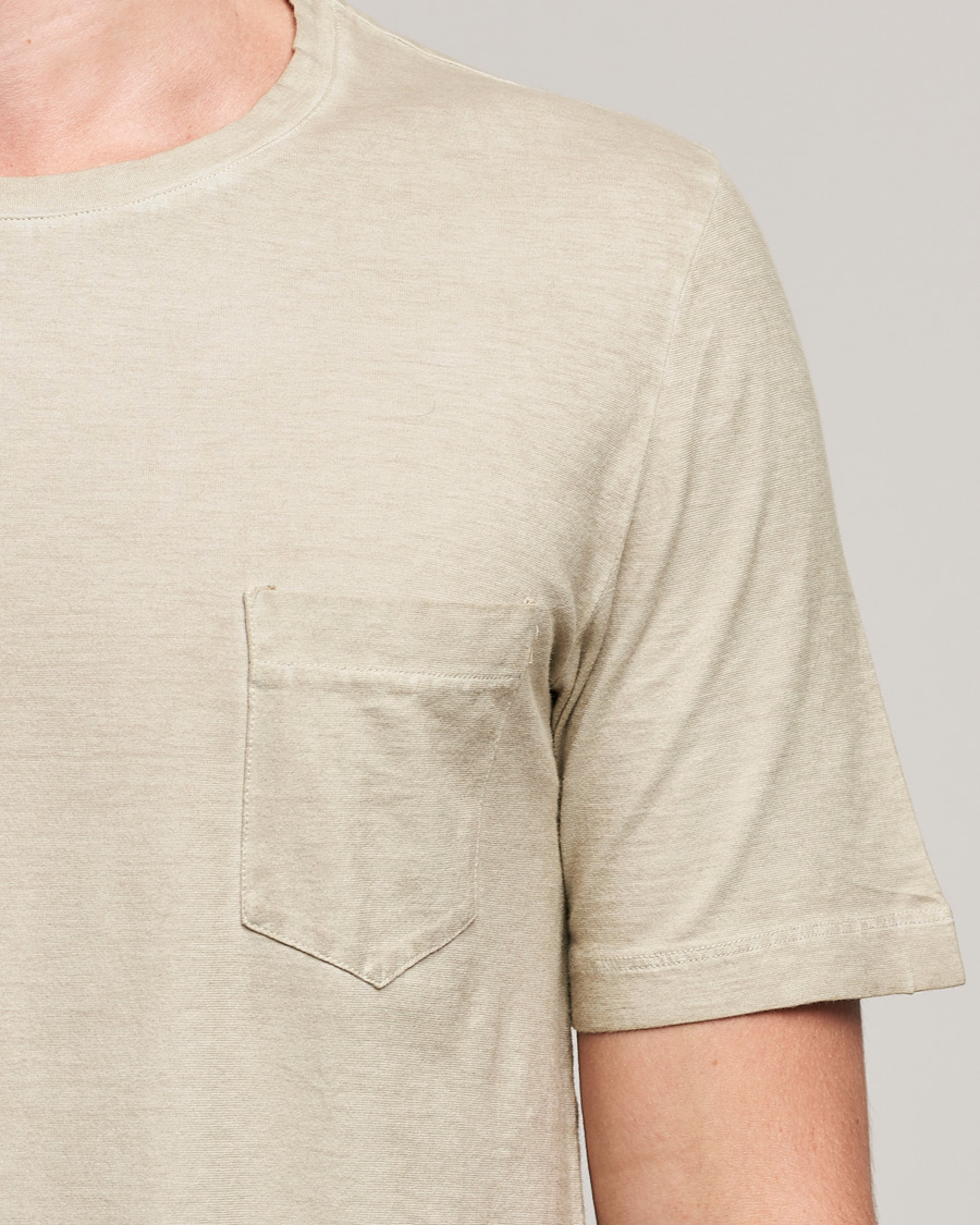 Men | T-Shirts | Massimo Alba | Panarea Watercolor T-Shirt Chalk