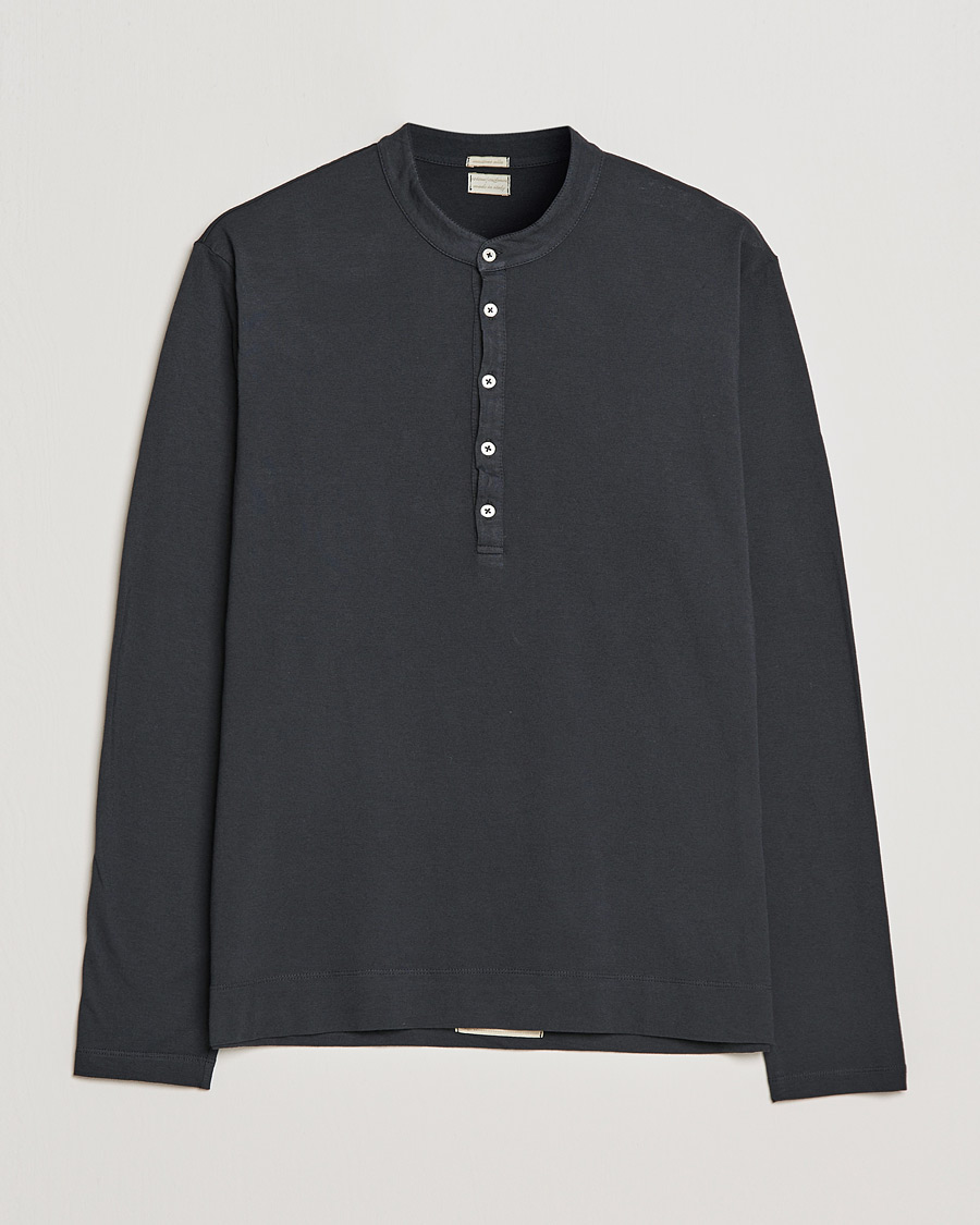 Men | Sweaters & Knitwear | Massimo Alba | Hawai Cotton/Cashmere Henley Washed Black