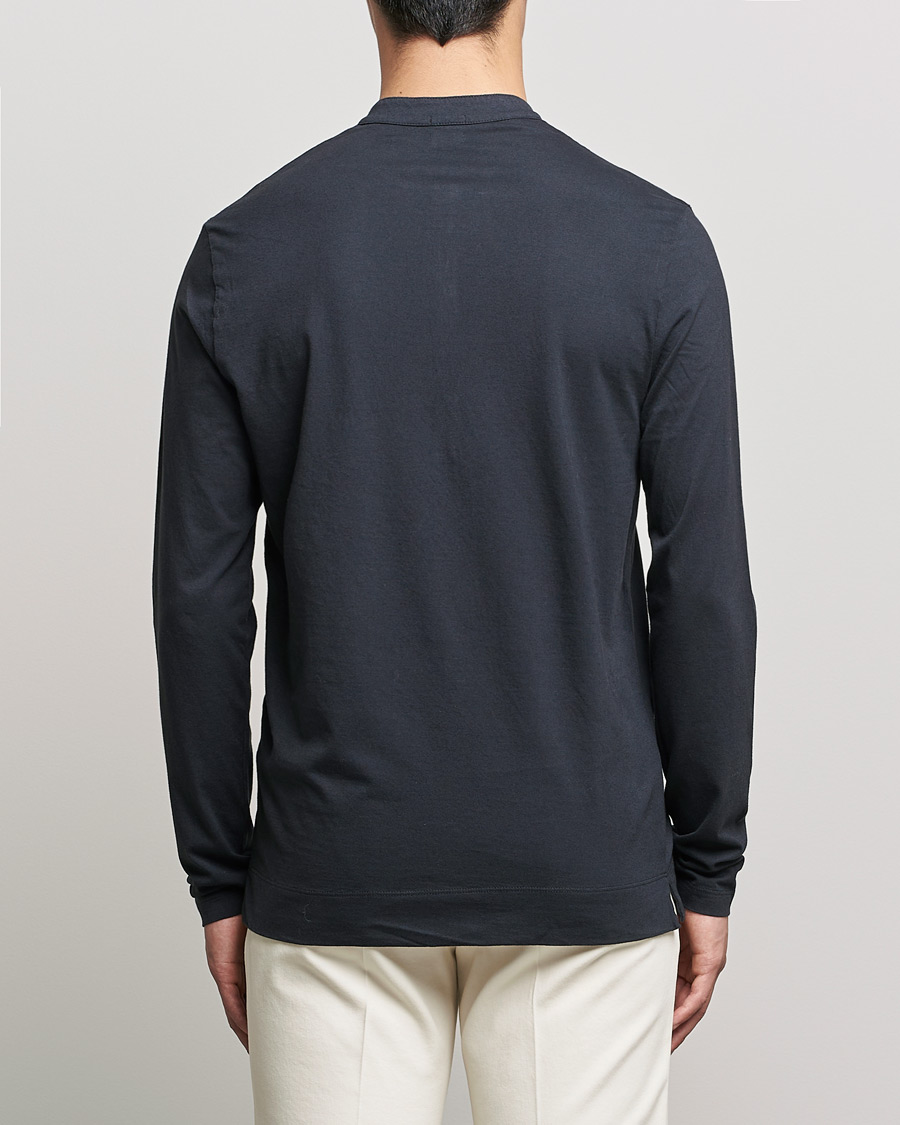 Men | Sweaters & Knitwear | Massimo Alba | Hawai Cotton/Cashmere Henley Washed Black