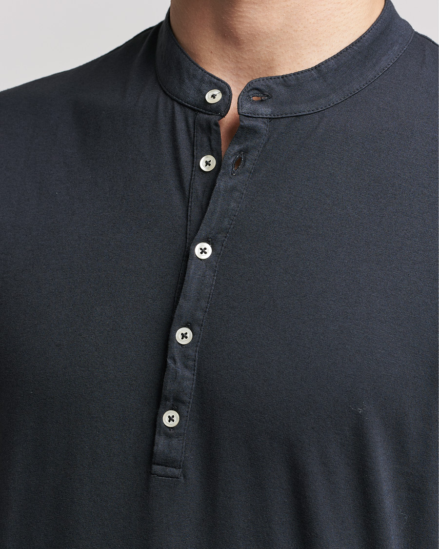 Men | Sweaters & Knitwear | Massimo Alba | Hawai Cotton/Cashmere Henley Washed Black