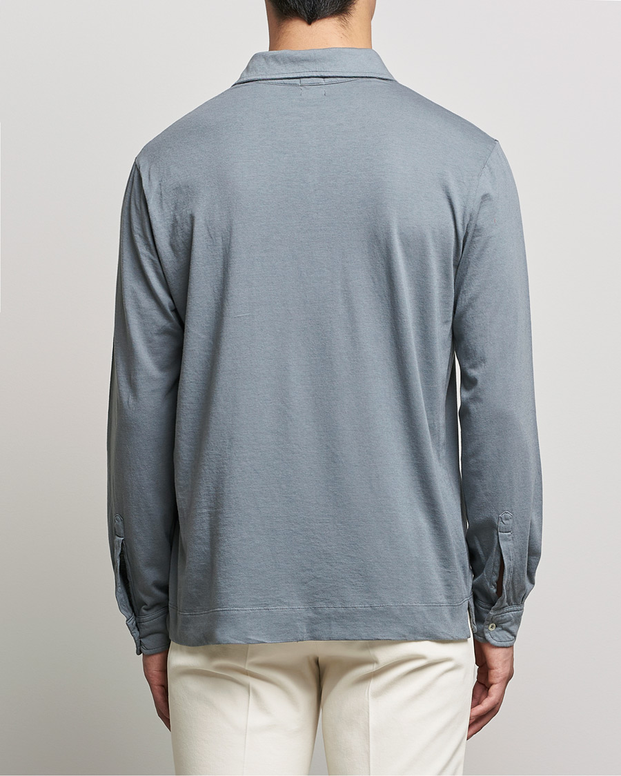 Men | Sweaters & Knitwear | Massimo Alba | Ischia Cotton/Cashmere Polo Smoke
