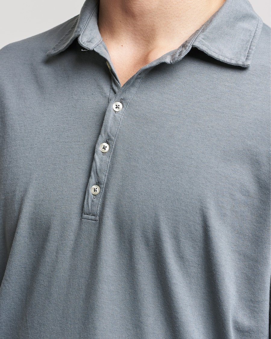 Men | Sweaters & Knitwear | Massimo Alba | Ischia Cotton/Cashmere Polo Smoke