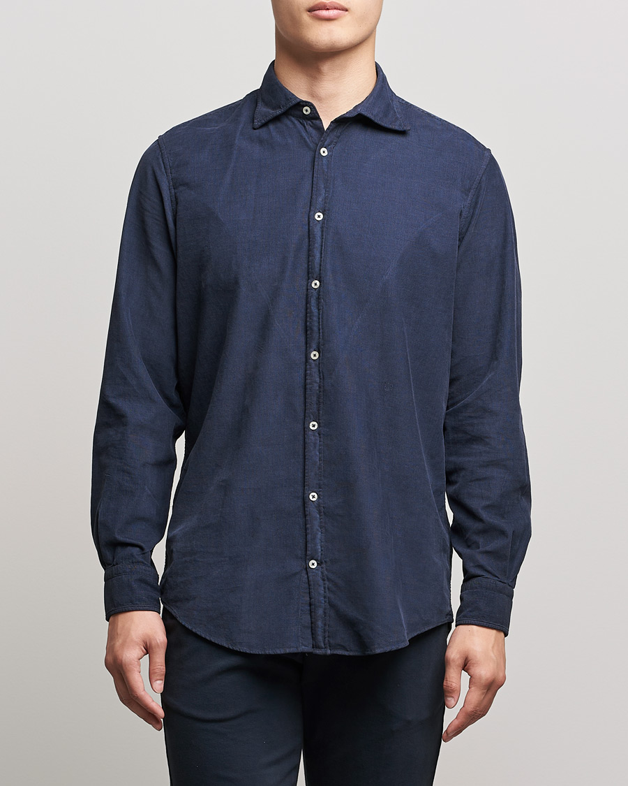 Men | Shirts | Massimo Alba | Genova Watercolor Shirt Navy