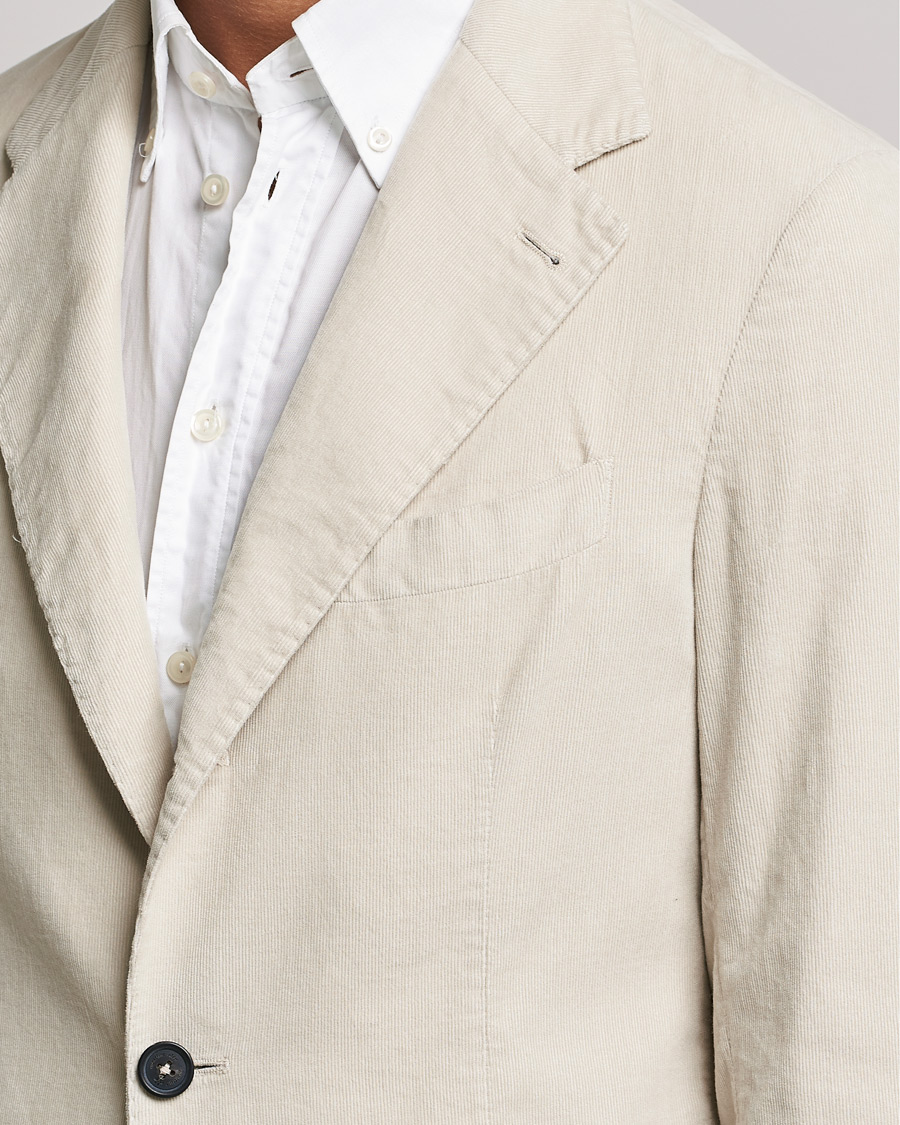 Men | Blazers | Massimo Alba | Baby Corduroy Blazer Chalk