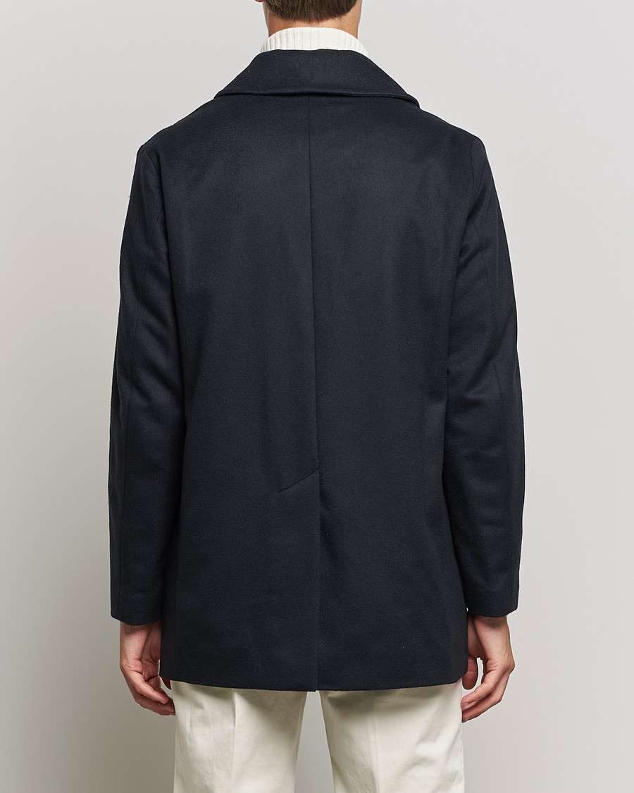 Men | Coats & Jackets | Mackintosh | Dalton Wool/Cashmere Peacoat Navy