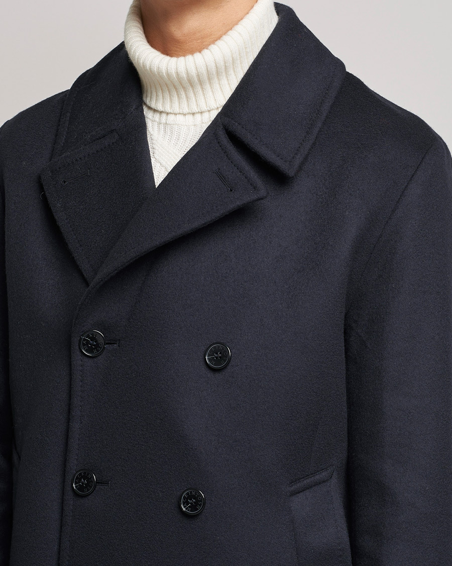 Men | Coats & Jackets | Mackintosh | Dalton Wool/Cashmere Peacoat Navy