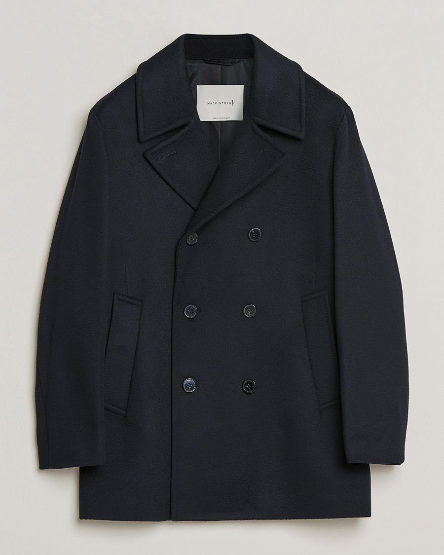 Men | Coats & Jackets | Mackintosh | Dalton Wool/Cashmere Peacoat Black
