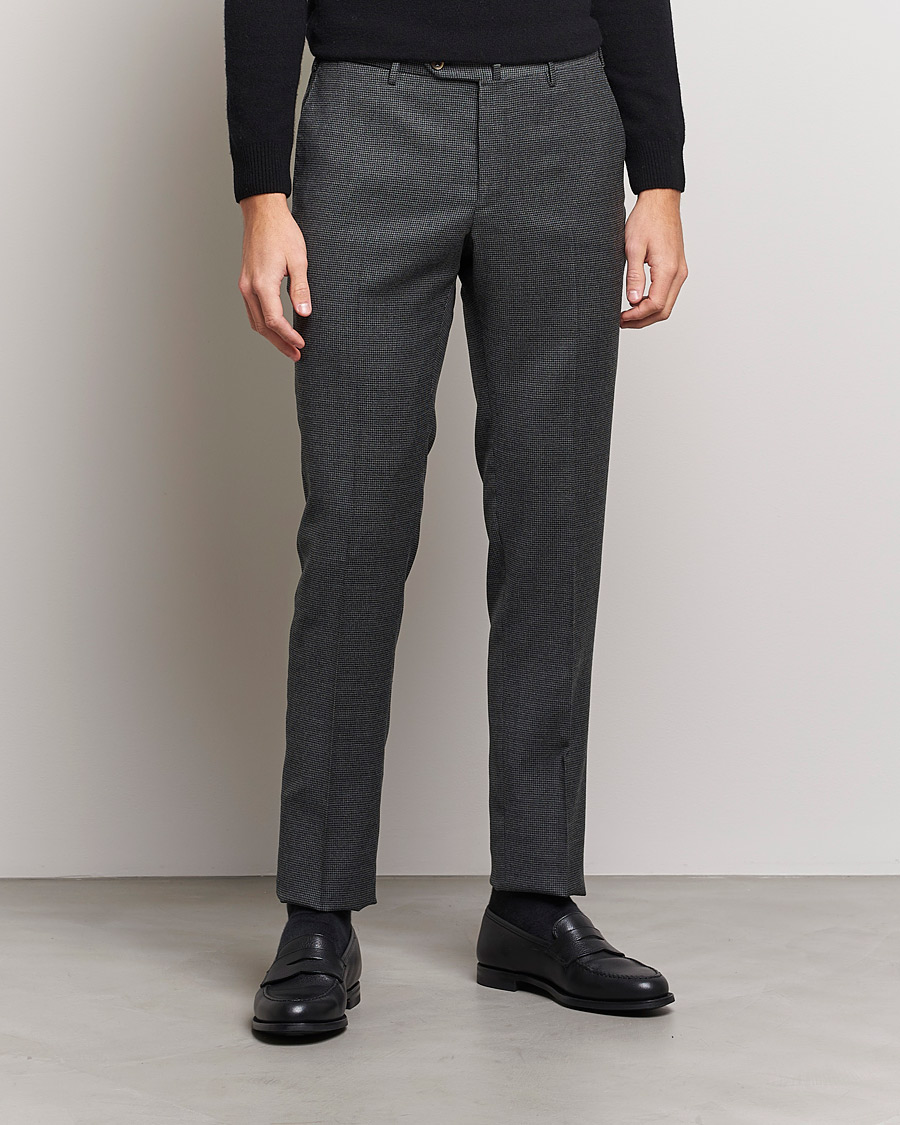 Men | Trousers | PT01 | Slim Fit Glencheck Wool Trousers Medium Grey