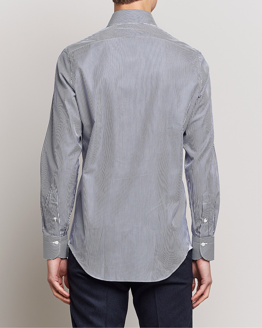 Men | Shirts | Finamore Napoli | Milano Slim Dress Shirt Light Blue Stripe