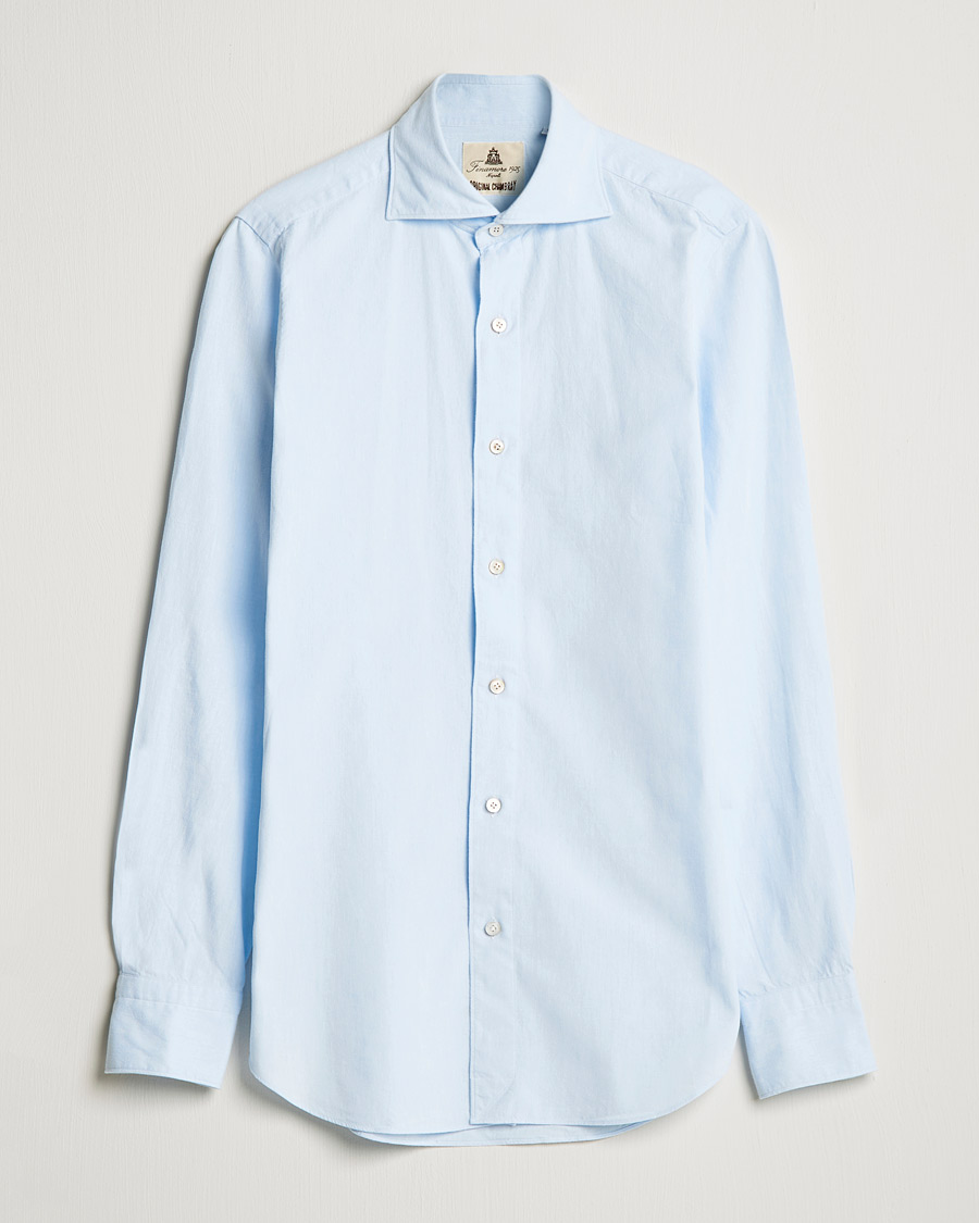 Men | Casual | Finamore Napoli | Tokyo Slim Original Chambray Shirt Light Blue