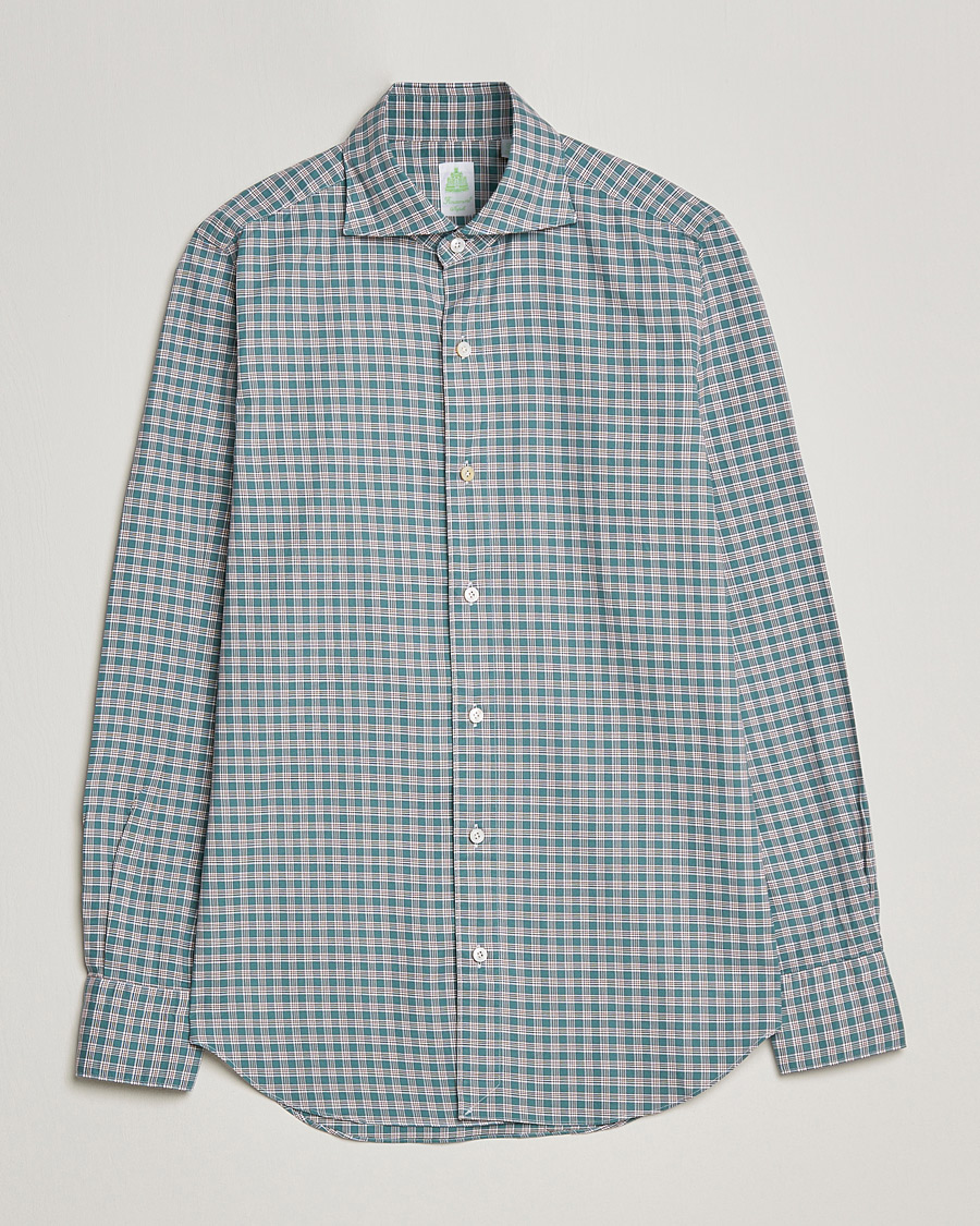 Men | Shirts | Finamore Napoli | Tokyo Slim Shirt Green Check