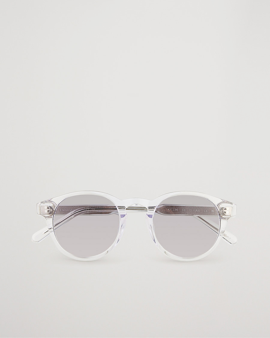 Pieces Round Sunglasses With Clear Frame And Mirror Lens | Lyst