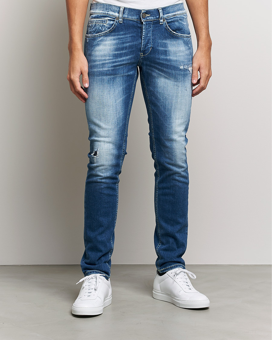 Men | Jeans | Dondup | George Destroyed Jeans Blue