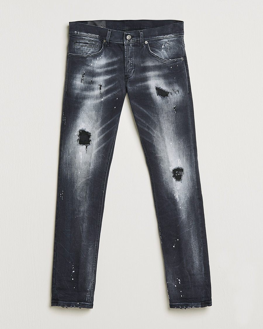 Men | Jeans | Dondup | George Destroyed Jeans Grey/Black