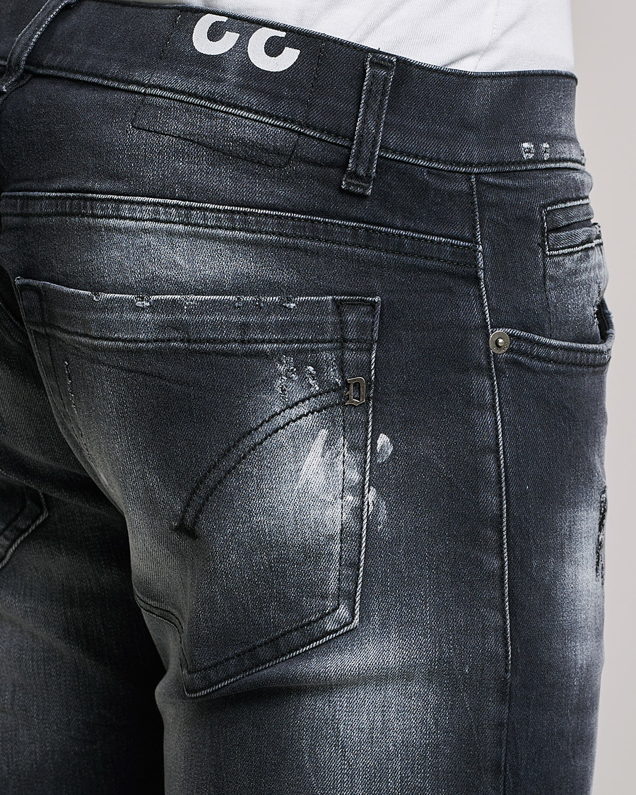 Men | Jeans | Dondup | George Destroyed Jeans Grey/Black