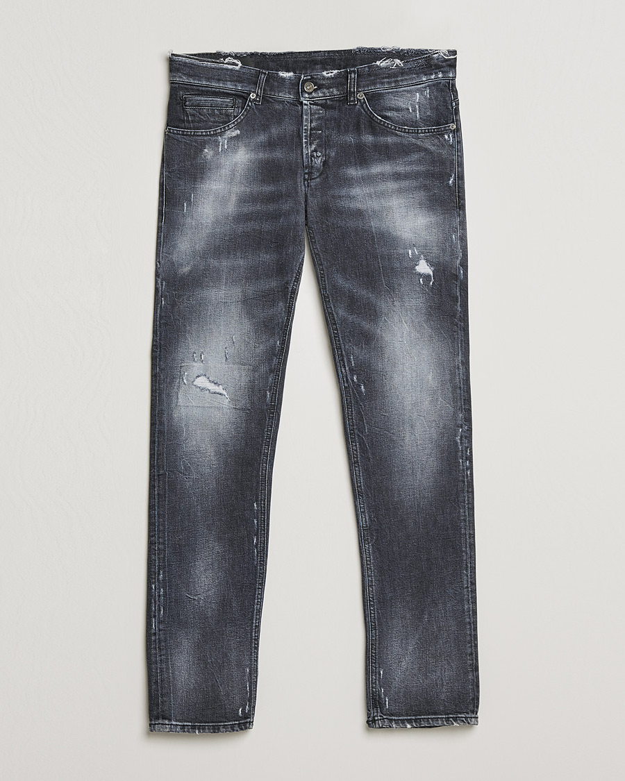 Men | Jeans | Dondup | George Destroyed Jeans Grey/Black