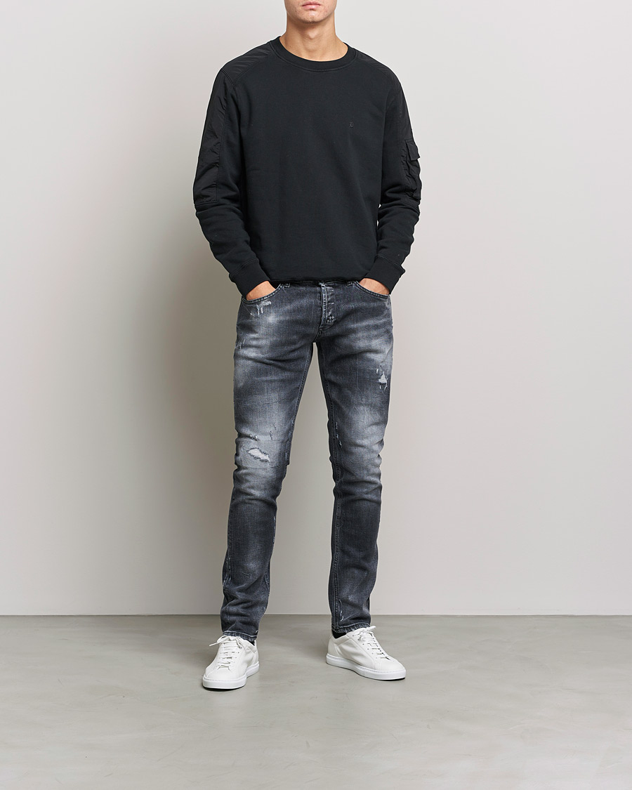 Men | Jeans | Dondup | George Destroyed Jeans Grey/Black