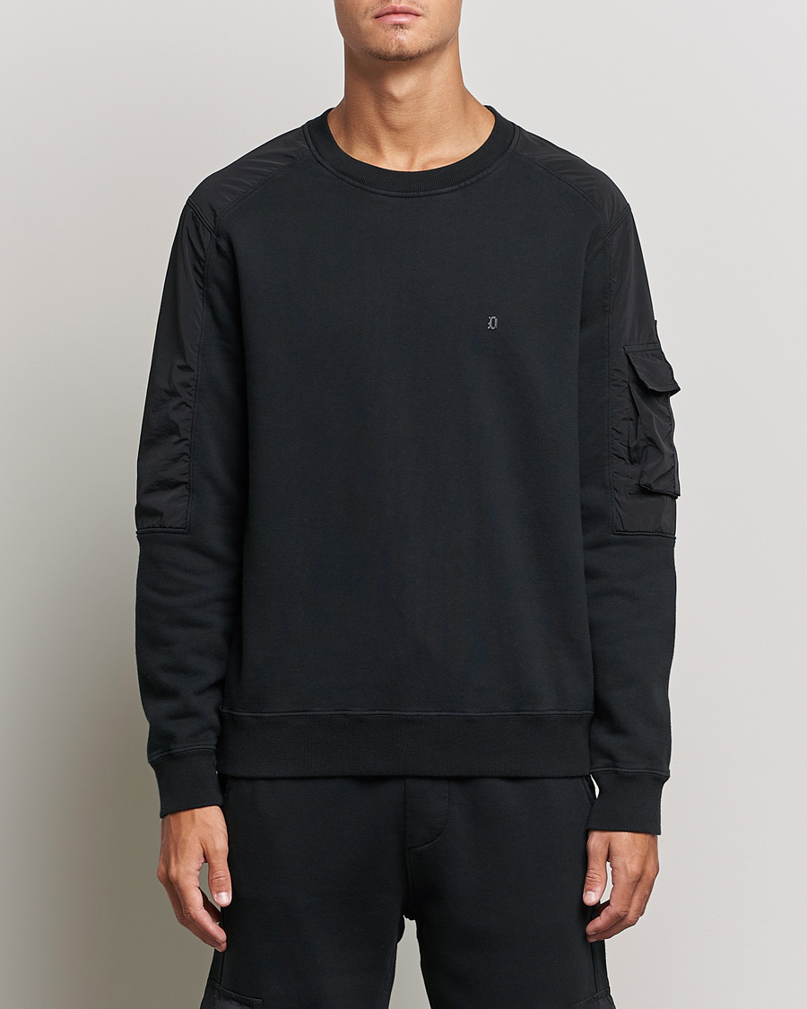 Men | Sweaters & Knitwear | Dondup | Felpa Crew Neck Sweatshirt Black