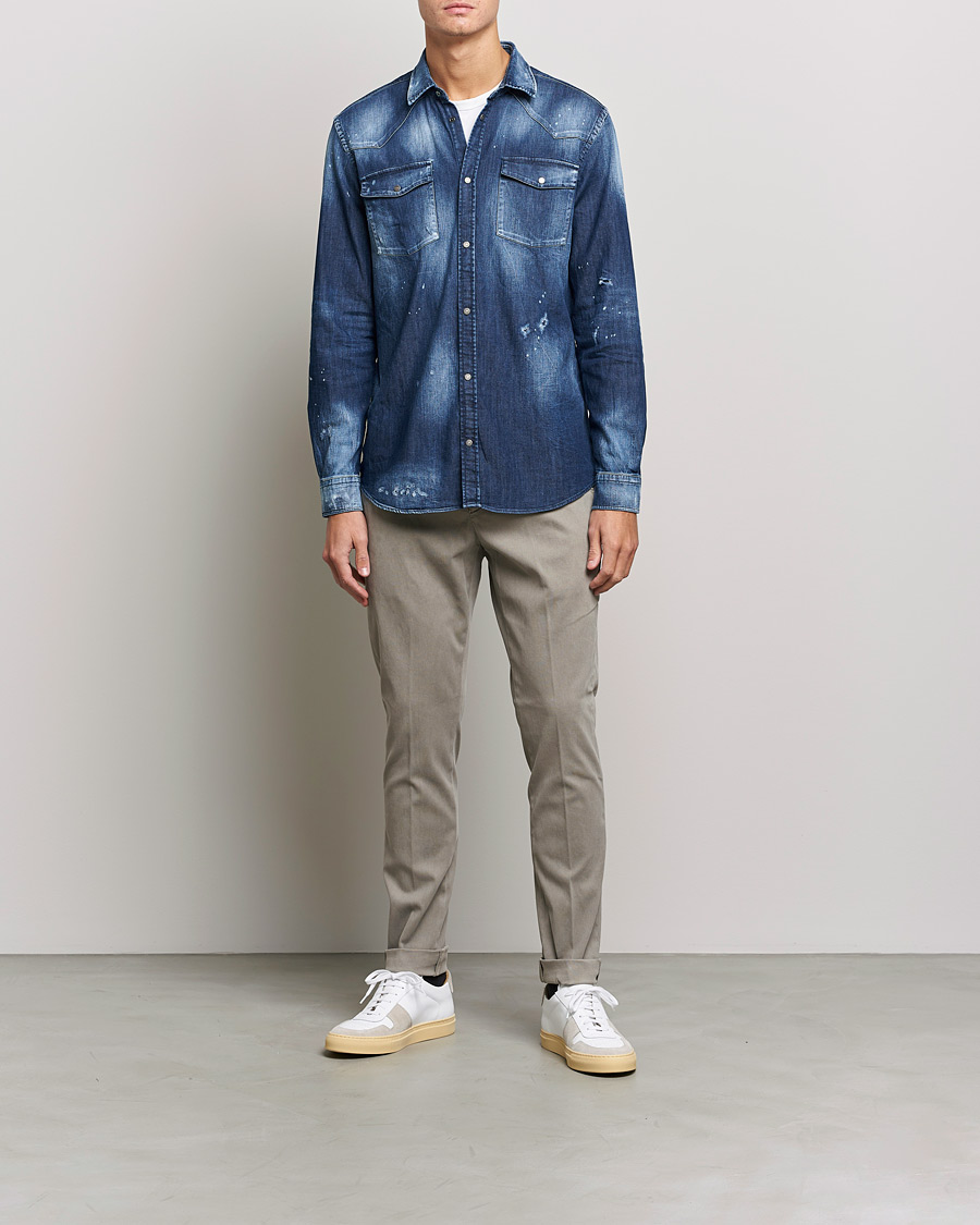Men | Shirts | Dondup | Denim Shirt Blue