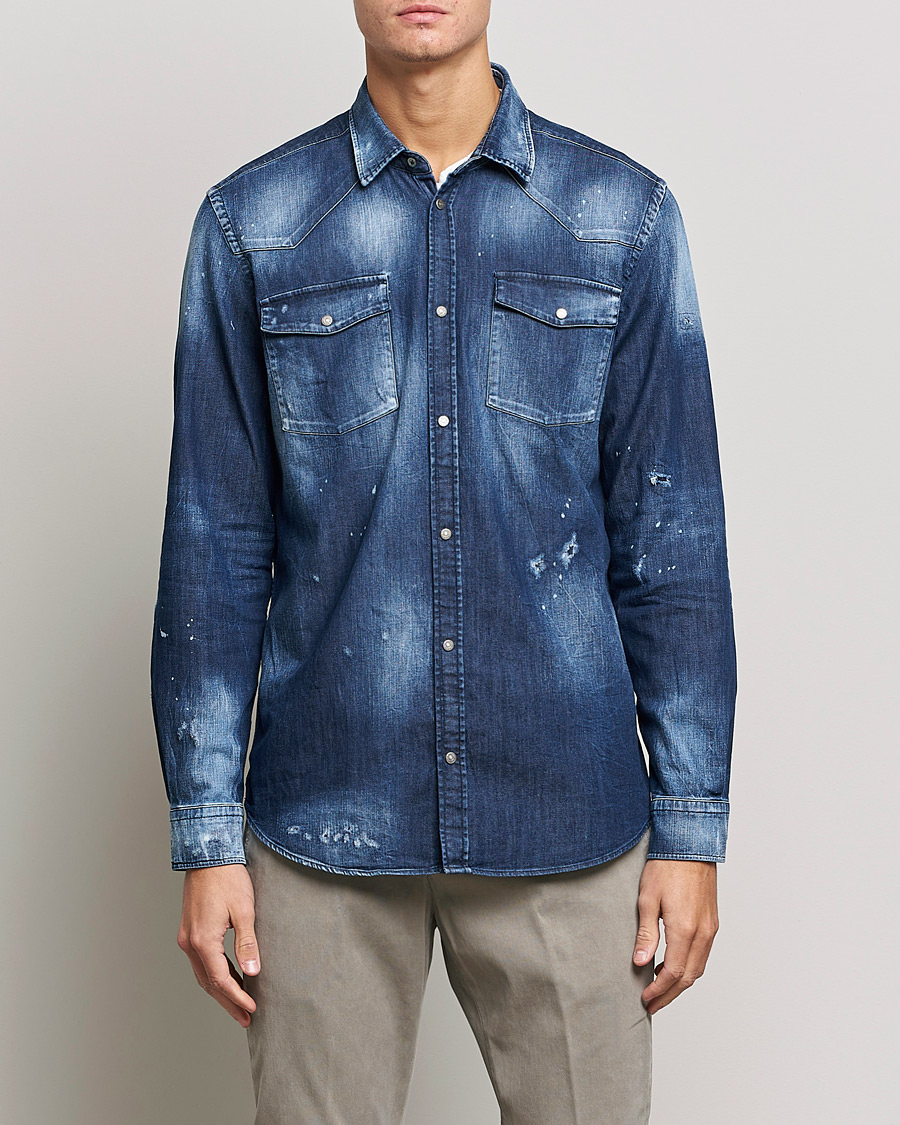 Men | Shirts | Dondup | Denim Shirt Blue
