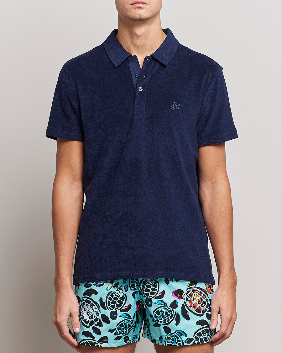 Men | Shirts | Vilebrequin | Phoenix Terry Shirt Bleu Marine