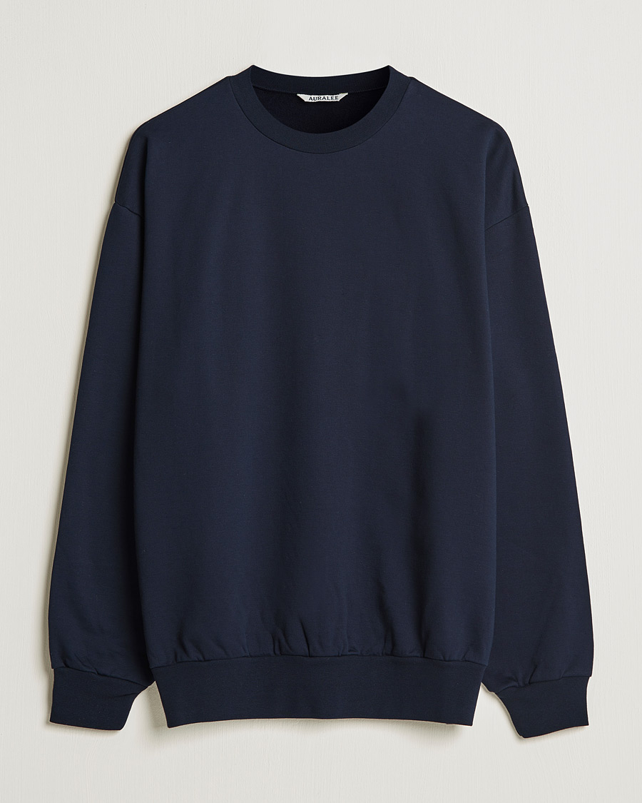 Men | Sweaters & Knitwear | Auralee | High Gauge Sweatshirt Navy