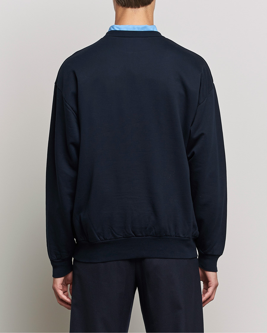 Men | Sweaters & Knitwear | Auralee | High Gauge Sweatshirt Navy