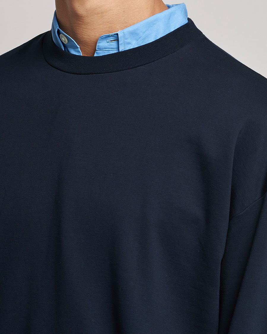 Men | Sweaters & Knitwear | Auralee | High Gauge Sweatshirt Navy