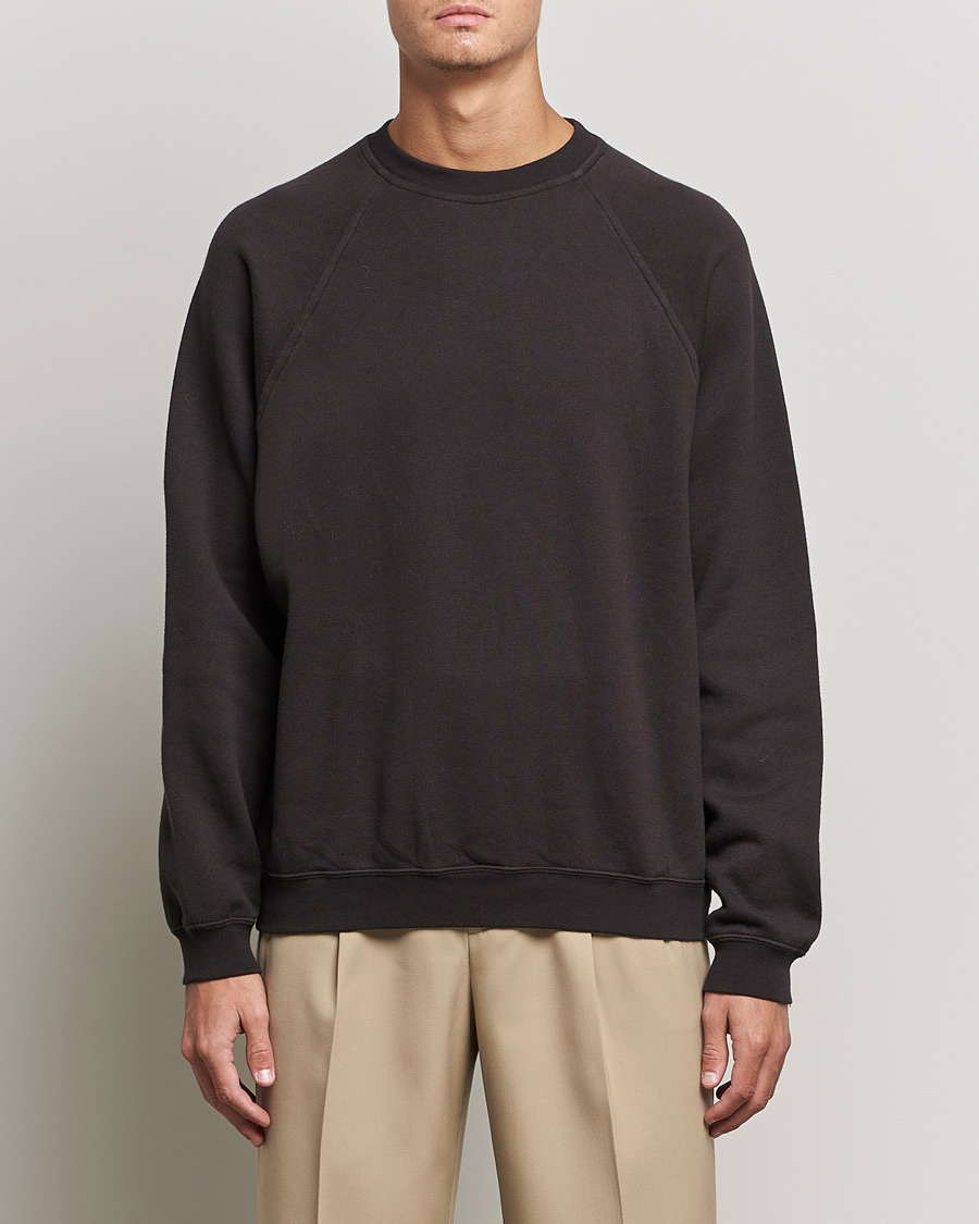 Men | Sweaters & Knitwear | Auralee | Fluffy Sweatshirt Dark Brown