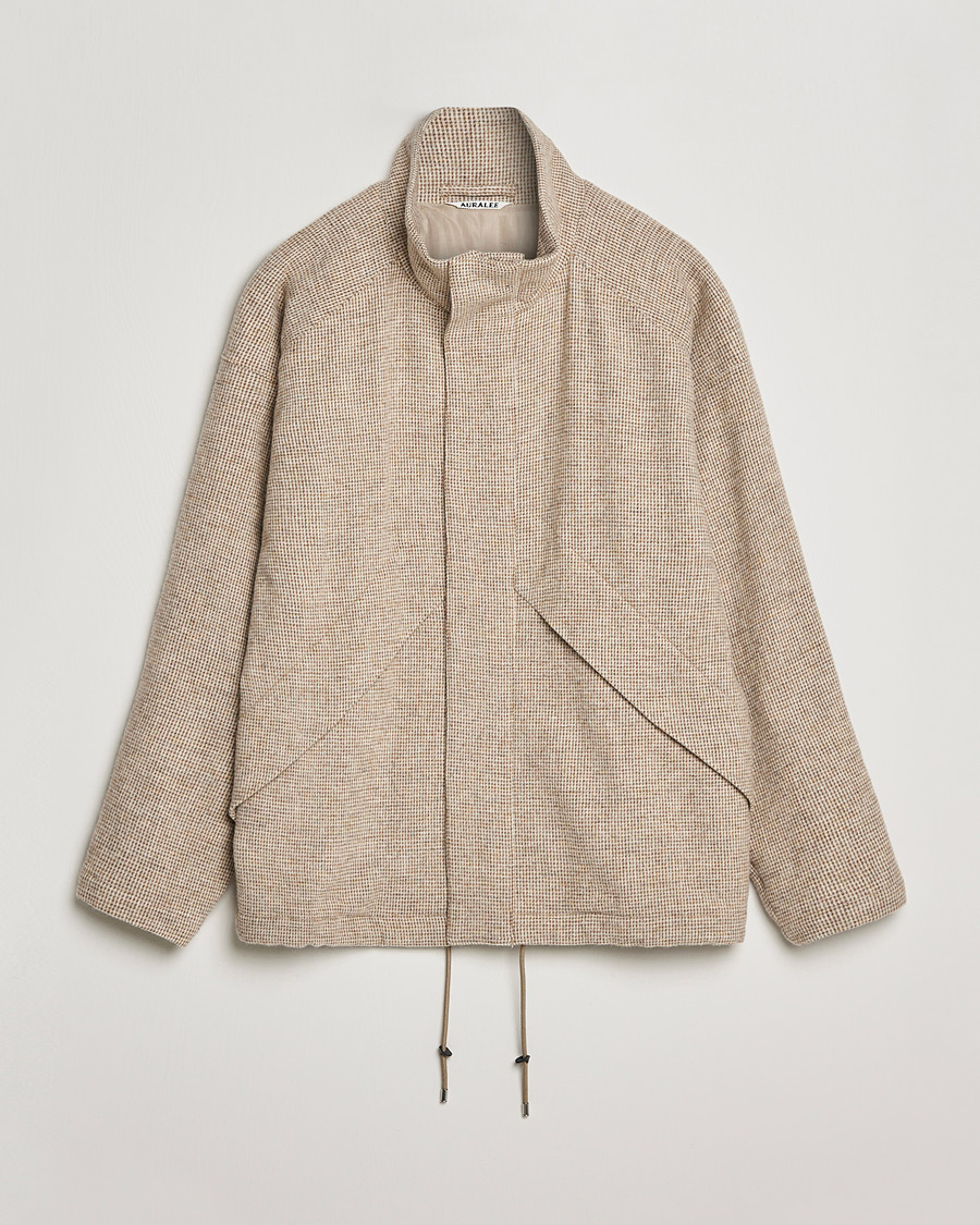 Men | Coats & Jackets | Auralee | Light Tweed Zip Blouson Beige