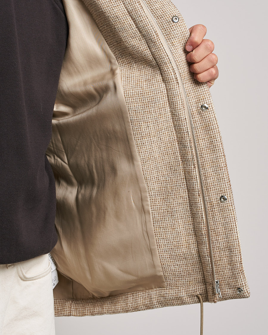 Men | Coats & Jackets | Auralee | Light Tweed Zip Blouson Beige