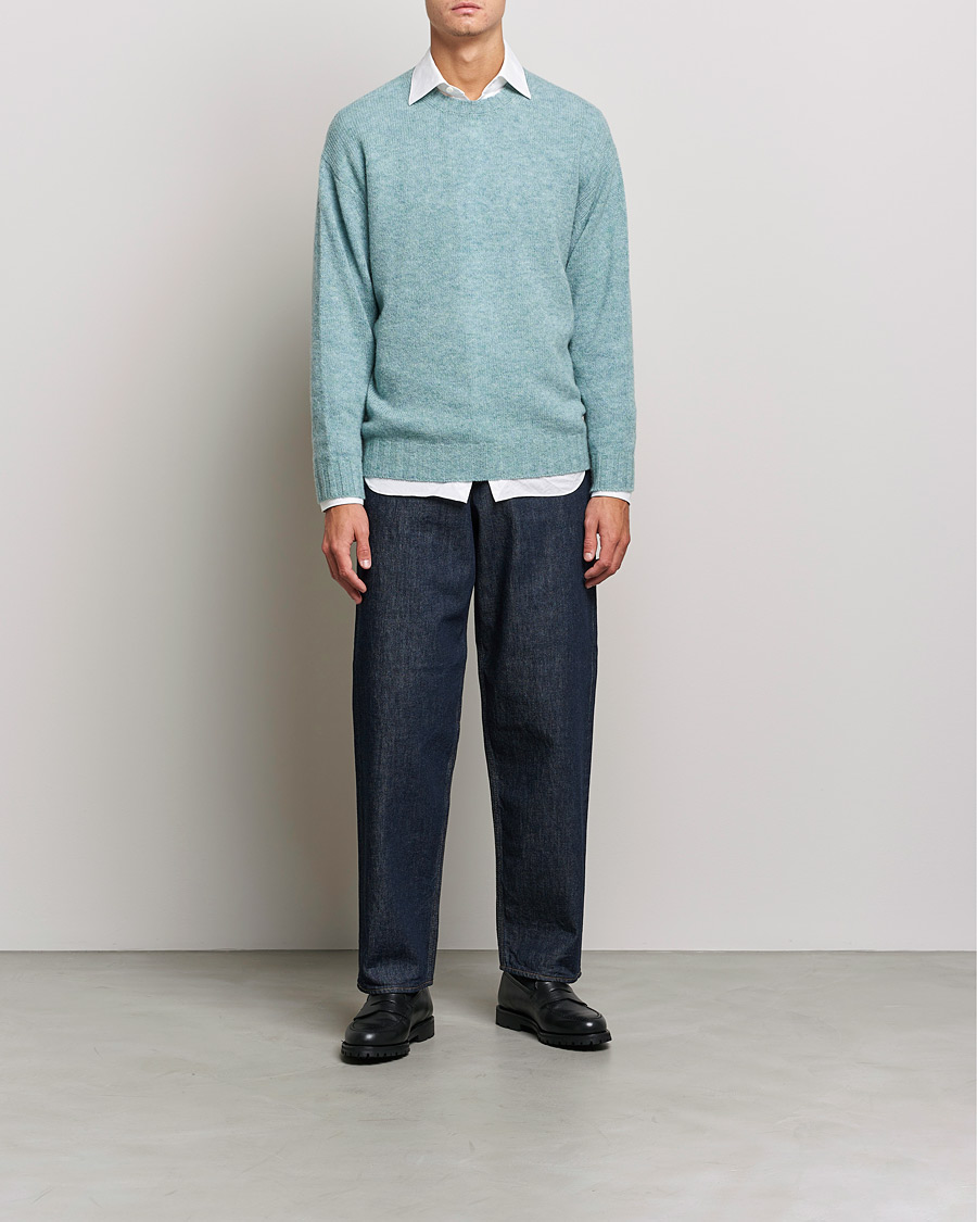 Men | Jeans | Auralee | Wide Denim Pants Dark Indigo