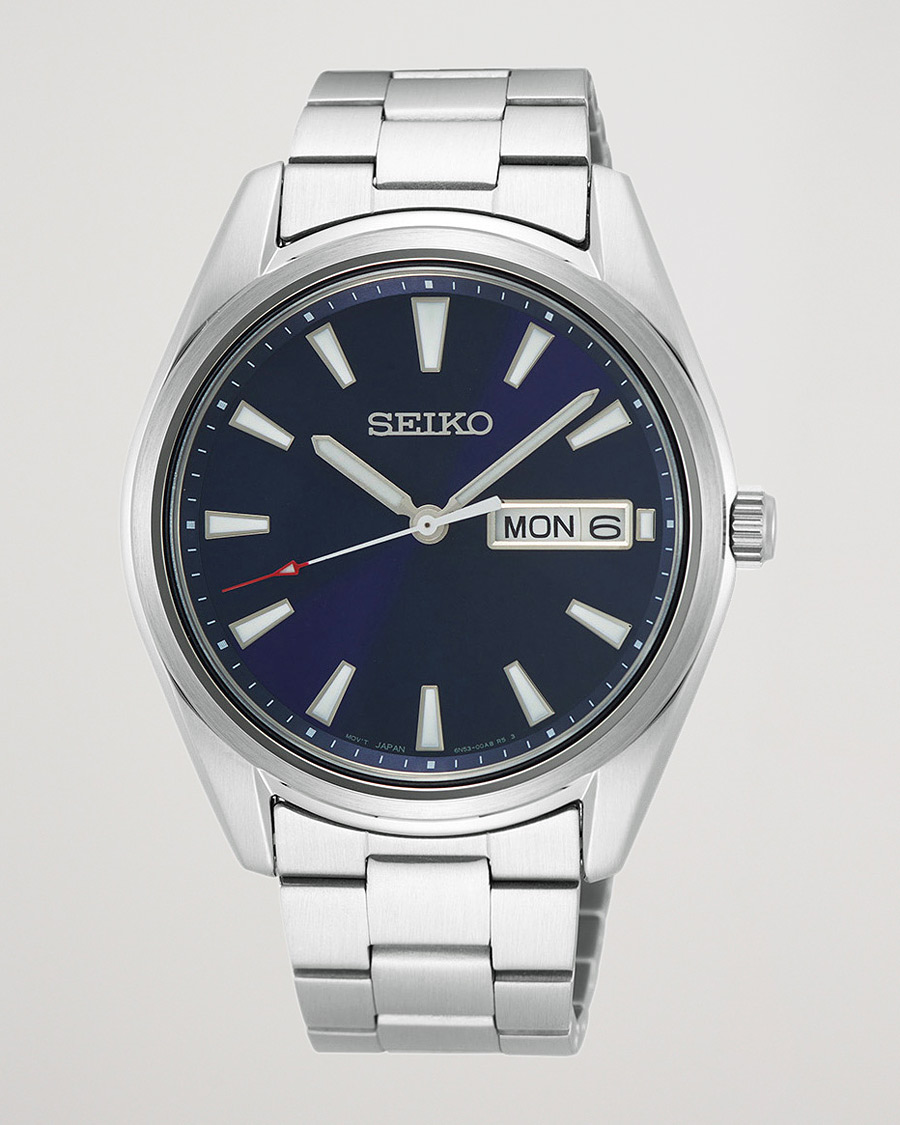 Men |  | Seiko | Classic Day Date 40mm Steel Blue Dial