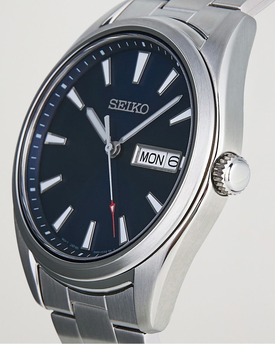 Men | Stainless steel strap | Seiko | Classic Day Date 40mm Steel Blue Dial