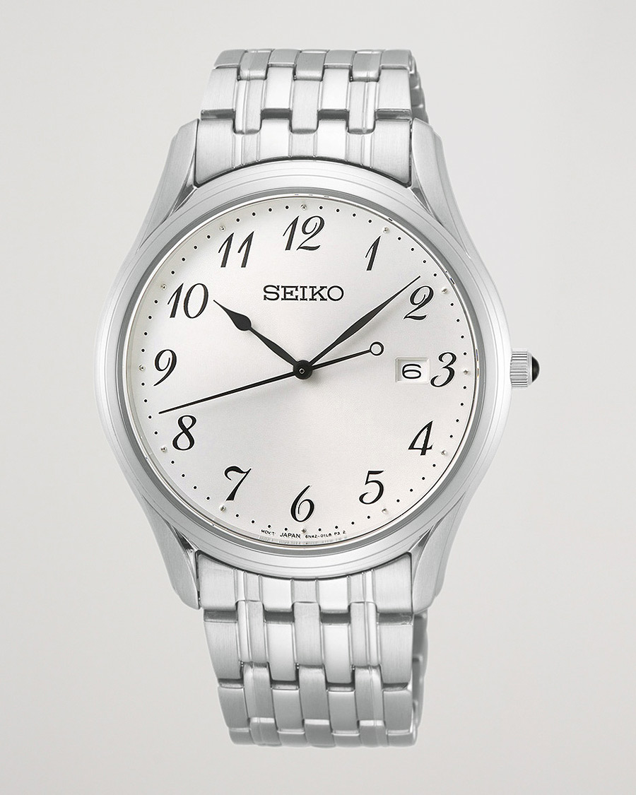 Seiko Classic Date 39mm Steel White Dial at 