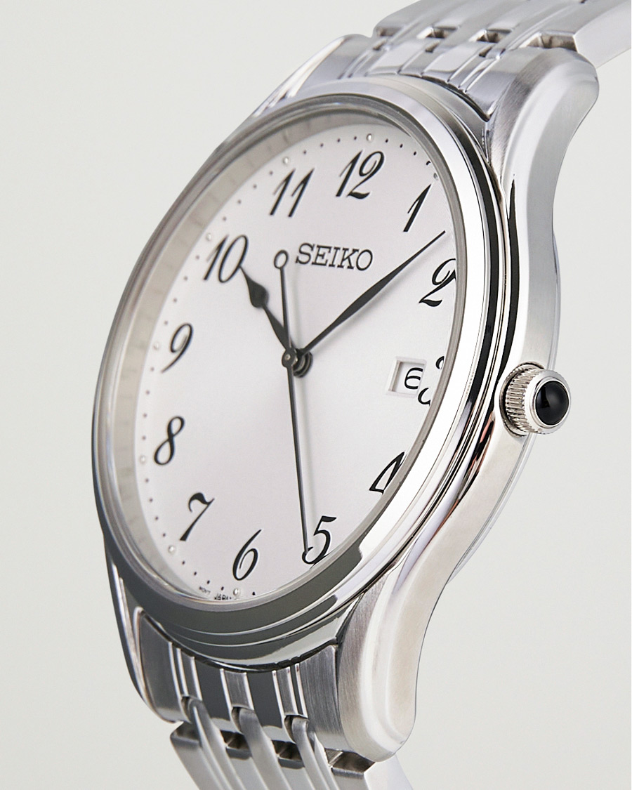 Men | Watches | Seiko | Classic Date 39mm Steel White Dial