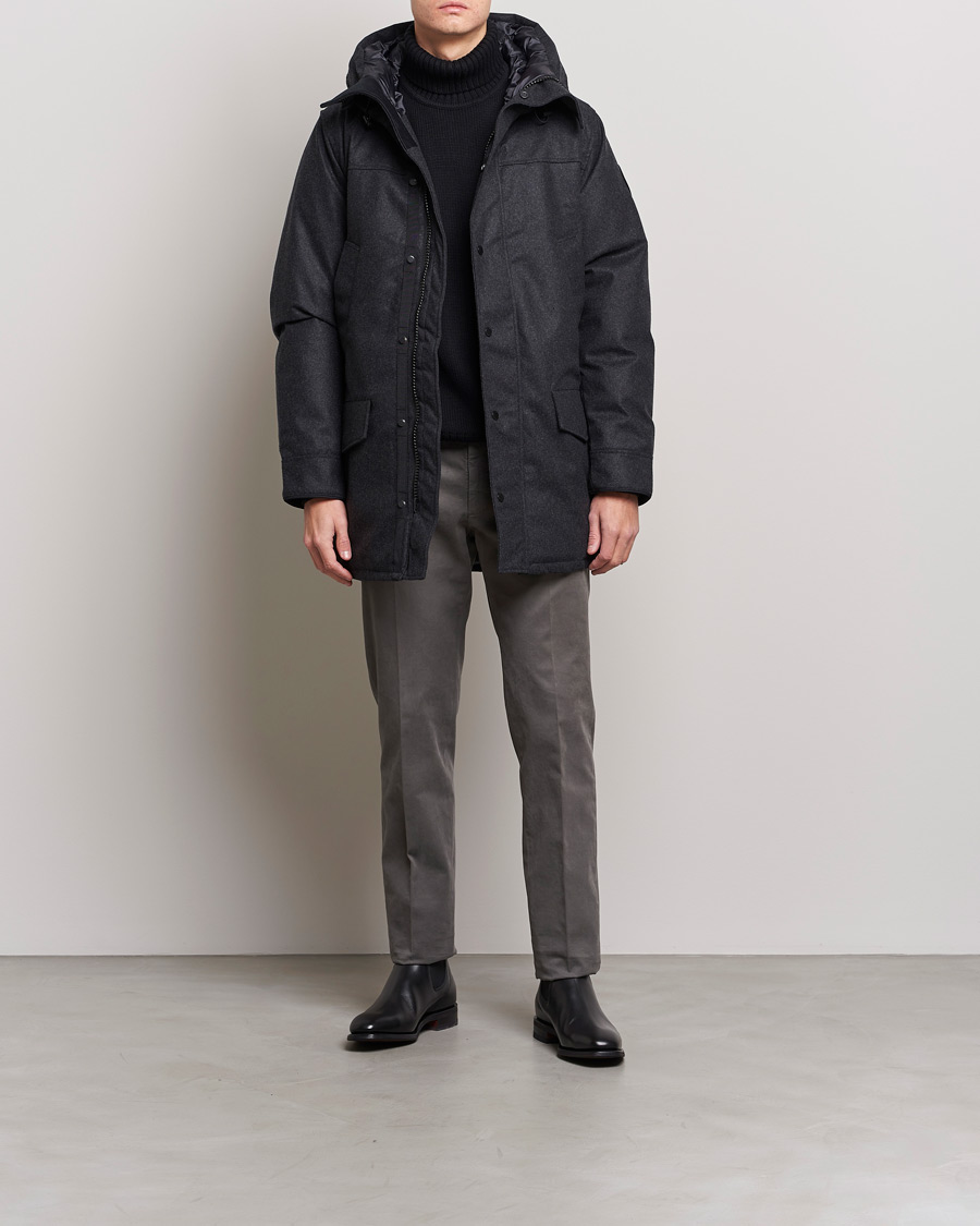 Men | Winter jackets | Canada Goose Black Label | Canada Goose Langford Wool Parka Carbon Melange