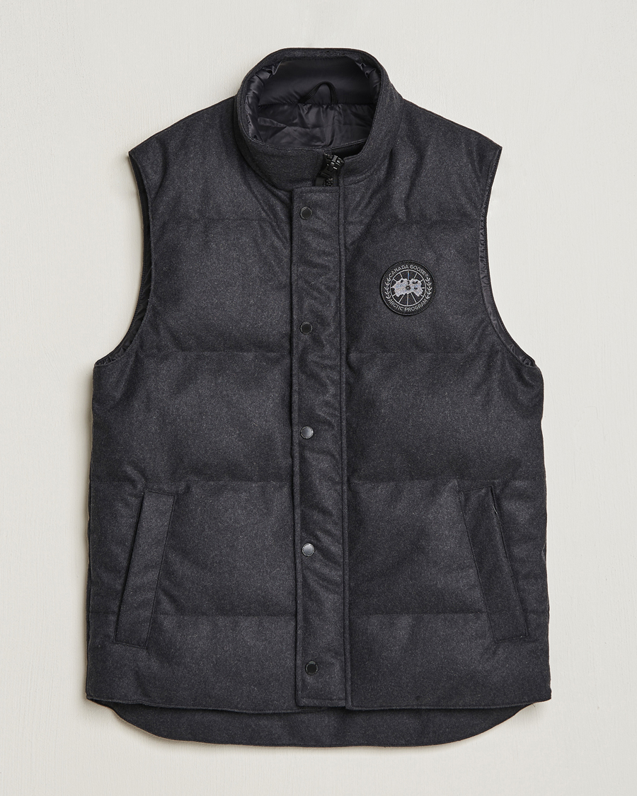 Men | Coats & Jackets | Canada Goose Black Label | Canada Goose Garson Wool Vest Carbon Melange
