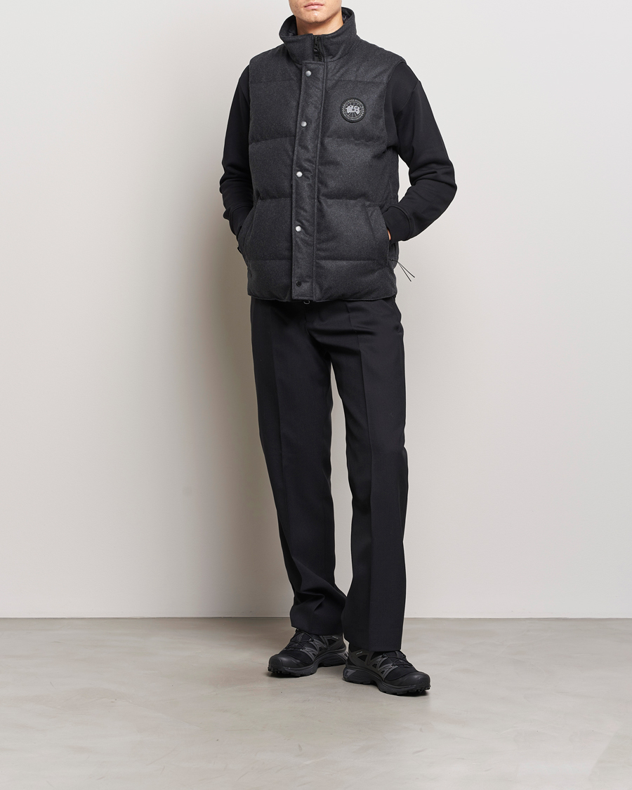 Men | Coats & Jackets | Canada Goose Black Label | Canada Goose Garson Wool Vest Carbon Melange