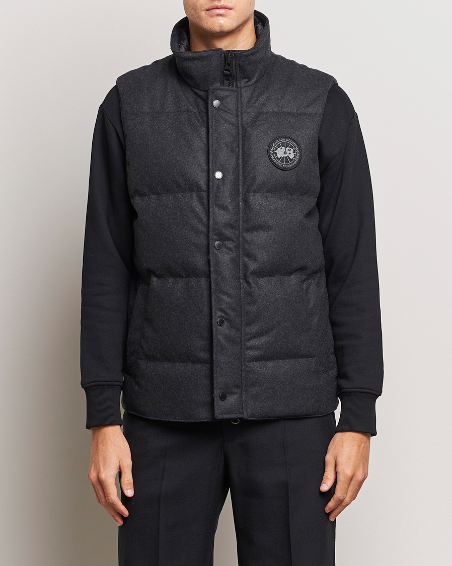 Men | Down vests | Canada Goose Black Label | Canada Goose Garson Wool Vest Carbon Melange