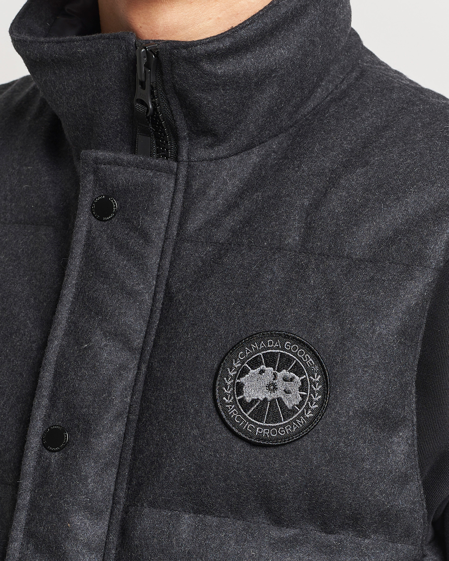 Men | Coats & Jackets | Canada Goose Black Label | Canada Goose Garson Wool Vest Carbon Melange