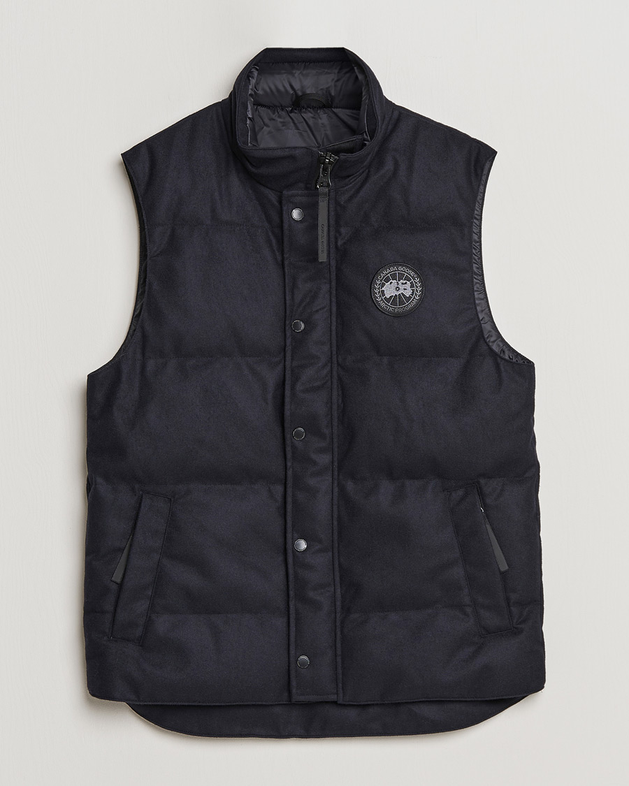 Men | Gilets | Canada Goose Black Label | Canada Goose Garson Wool Vest Atlantic Navy Melange